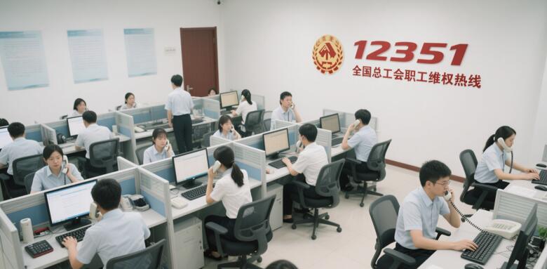 12351全國總工會職工維權熱線圖